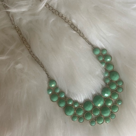 Teal Bib Statement Necklace | Francesca’s - Picture 7 of 7